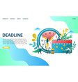 deadline website landing page design vector image