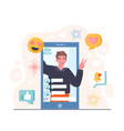 guy blogger concept vector image