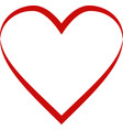 heart calligraphic stroke red symbol love sign vector image vector image