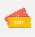 ticket icon in trendy flat style vector image vector image