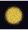 gold sparkles on black background glitter vector image