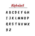 alphabet letters english calligraphy vector image