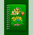 back to school vertical cheerful cover design vector image vector image