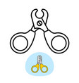 pet nail clipper icon nails cutter for animals vector image vector image