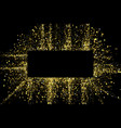 gold glitter party confetti texture banner frame vector image