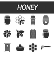 honey icons set vector image