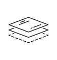 material layer icon fiber fabric level filter vector image