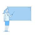 woman teacher young female professor teaching vector image vector image