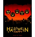 halloween design pumpkins and houses horror vector image vector image