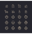 set of linear icons support and care vector image