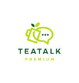talk tea chat bubble logo icon vector image vector image