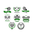 tennis emblems banners symbols and icons vector image vector image