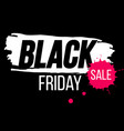 black friday banner with paint splash vector image