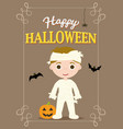 halloween poster mummy vector image vector image