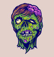 vintage zombie horror vector image vector image