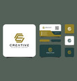 initial letter e logo design template vector image vector image