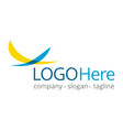 logotype about fly and travel vector image