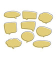 speech symbol talk and thinking hand drawn style vector image vector image