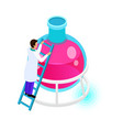 vaccine in jar composition vector image vector image
