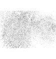 black grainy texture isolated on white vector image