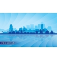 phoenix city skyline silhouette background vector image
