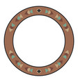 round ethnic frame decorative circle border vector image vector image