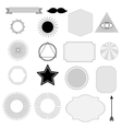 set of vintage sunburst symbols labels tags vector image