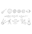 space doodle set vector image
