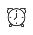 alarm clock line style isolated icon vector image vector image