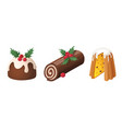christmas cakes images vector image vector image
