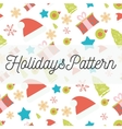 holidays seamless pattern with christmas vector image