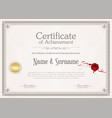 elegant certificate or diploma retro vintage vector image