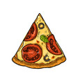 slice pizza mexican vintage engraving vector image vector image