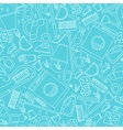 doodle pattern of cleaning tools vector image