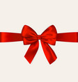 red bow with ribbon isolated on white background vector image