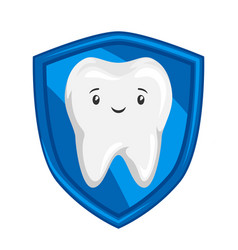 Smiling clean healthy tooth Royalty Free Vector Image