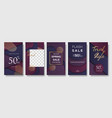 set instagram stories sale banner background vector image vector image