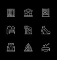 set line icons of playground vector image