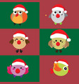 cartoon cute christmas bird vector image vector image