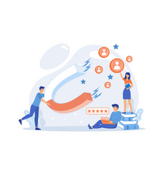 customer feedbacks analyzing likes farming lead vector image vector image