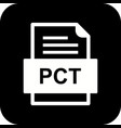 pct file document icon vector image vector image