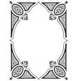 antique frame engraving vector image vector image