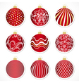 christmas tags for balls or stickers vector image