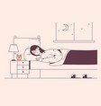 sleep disorder insomnia concept vector image