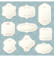 vintage frame set on damask background vector image