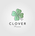 minimalist clover leaf logo vector image vector image