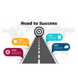road to success infographic business presentation vector image