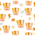 seamless childish pattern with rainbow french vector image