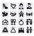 wedding icons vector image vector image