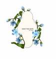 wedding invitation floral invite thank you vector image vector image